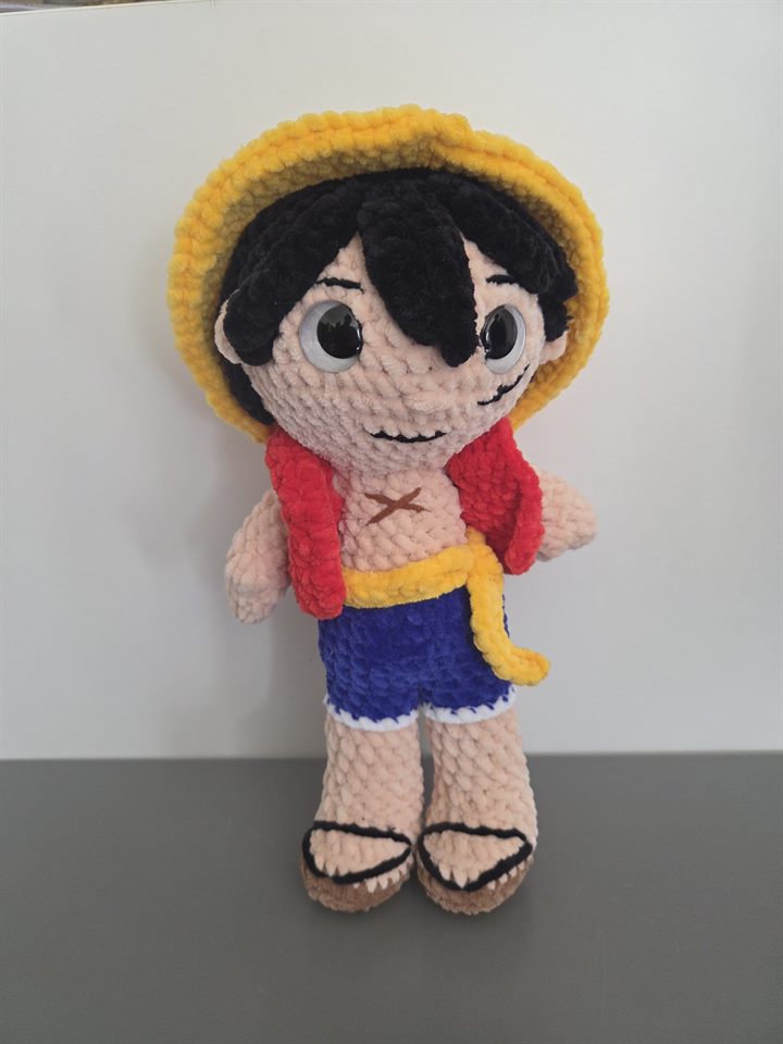 Gehaakte Luffy knuffel